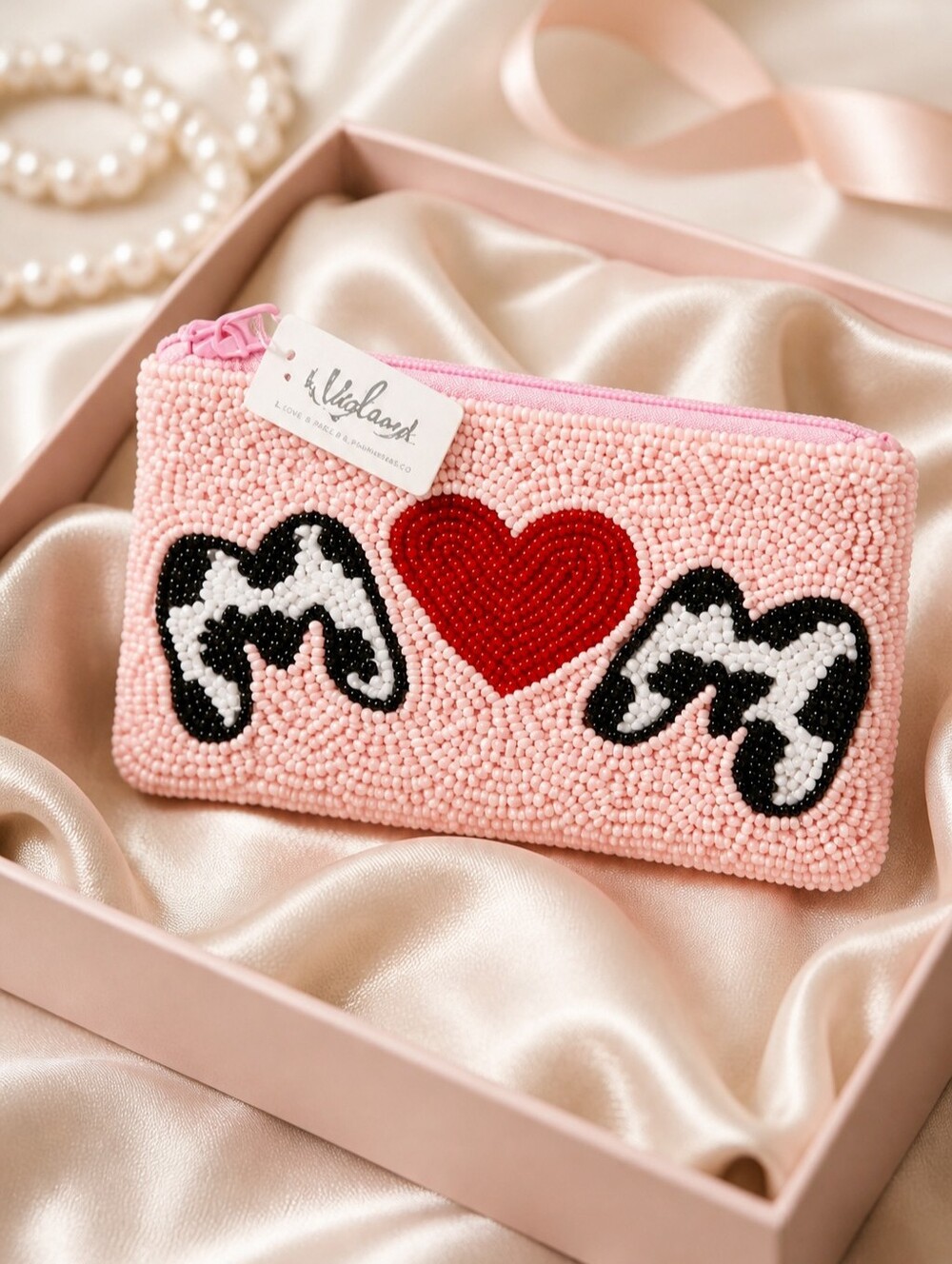 Viola Beaded Mom Coin Purse / Pouch New!